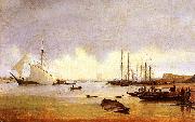 Anton Ivanov Fishing Vessels off a Jetty oil painting artist